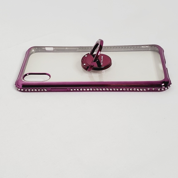 Ocyclone Case for iPhone X - Purple Glitter Ring w/ Detachable Neck Lanyard - Picture 4 of 7